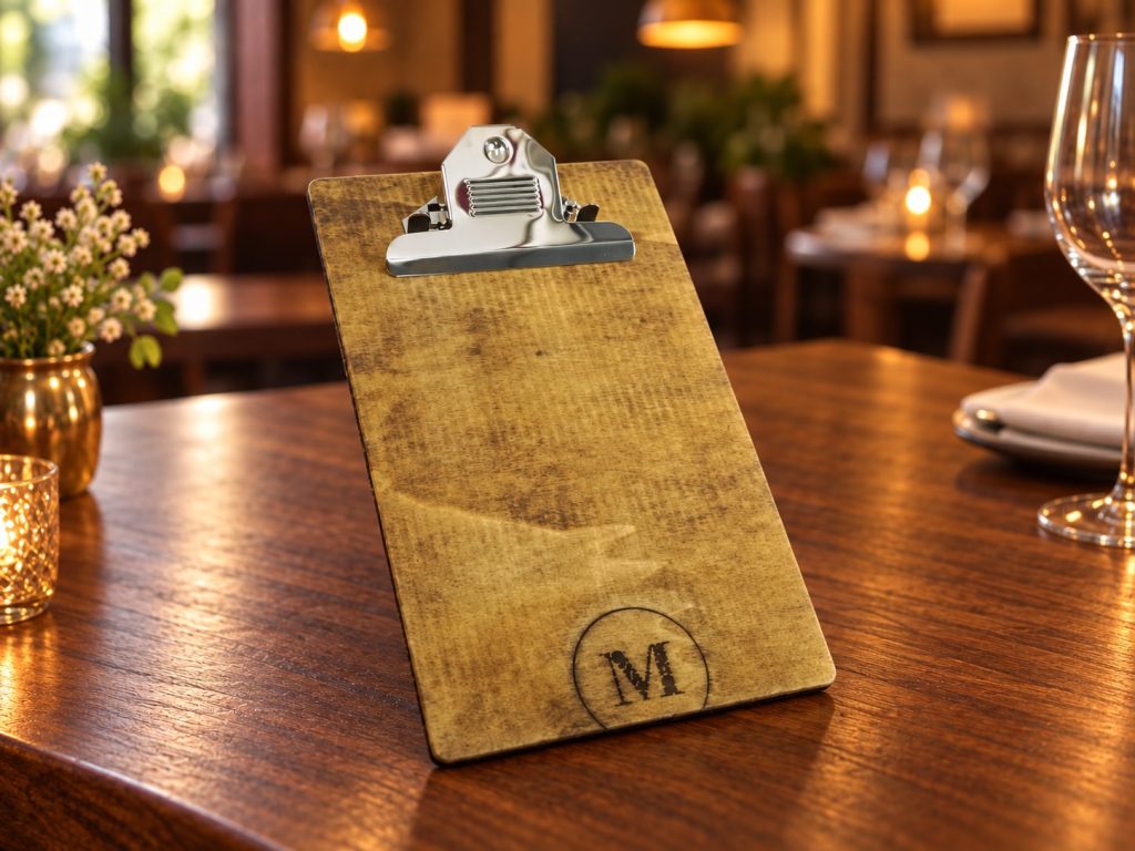 Tabla de madera con pinza jumbo